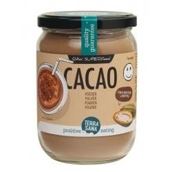 Raw cacao antioxidant poeder in glas
