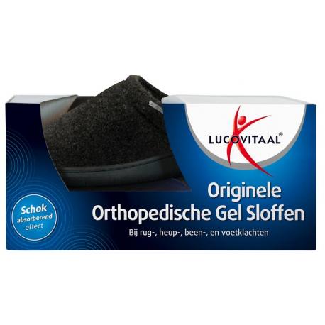 Orthopedische gel sloffen zwart maat 44-45