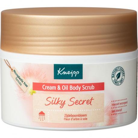 Silky secret cream & oil body scrub zijdeboombloem