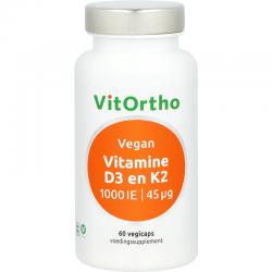 Vitamine D3 1000IE K2 45mcg vegan