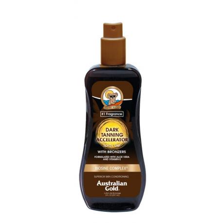 Dark tanning accelerator spray gel met bronzer