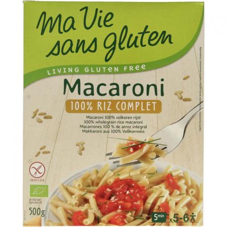 Macaroni van volkoren rijst glutenvrij bio