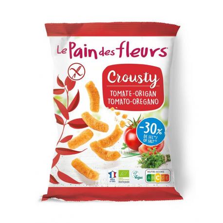 Chips gepoft tomaat basilicum glutenvrij bio vegan