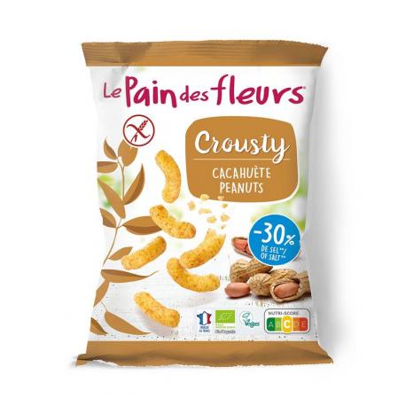 Chips gepoft pinda -30% zout glutenvrij vegan bio