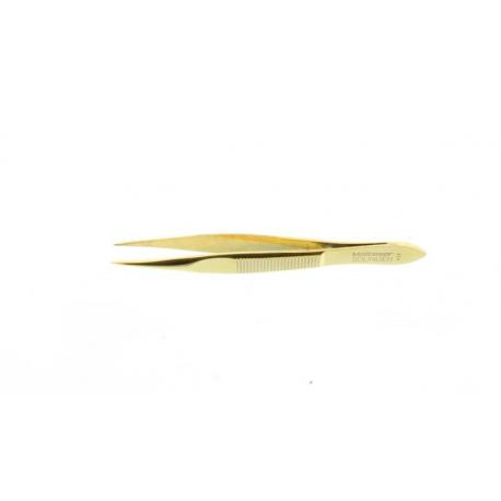 Pincet 8cm goud spits 424-G