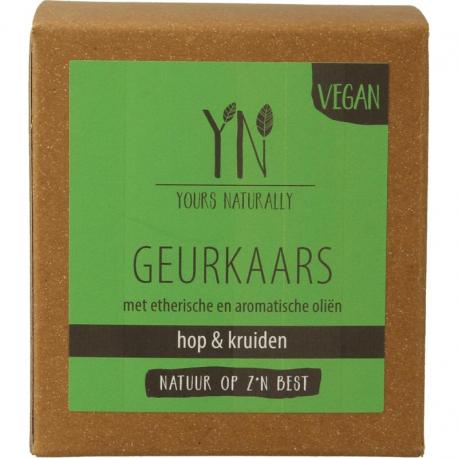 Geurkaars in glas hop & kruiden 20cl