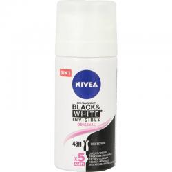 Deodorant spray black & white invisible mini
