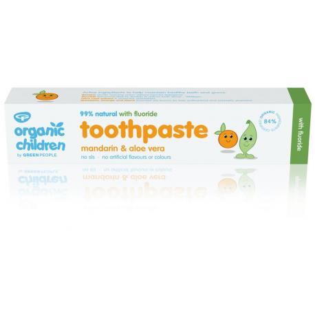 Organic children mandarin toothpaste with fluoride