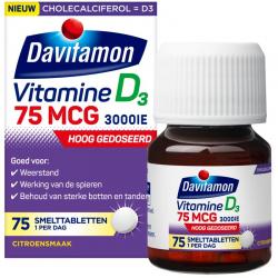 Vitamine D volwassenen 75mcg smelttablet