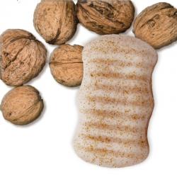 Konjac lichaamsspons crushed walnut