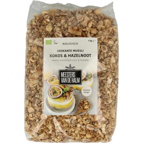 Muesli krokant kokos en hazelnoten bio