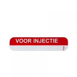 Sticker voor injectie rood
