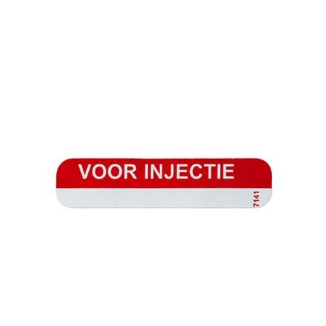 Sticker voor injectie rood