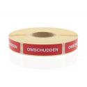 Strooketiket omschudden rood 44 x 11mm