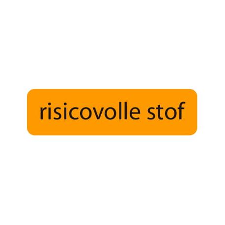 Strooketiket risicovolle stof 44 x 11mm 750 stuks