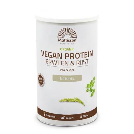 Vegan protein erwten & rijst naturel bio