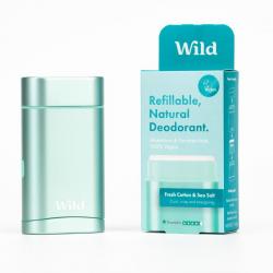 Natural deodorant aqua case & fresh cotton seasalt