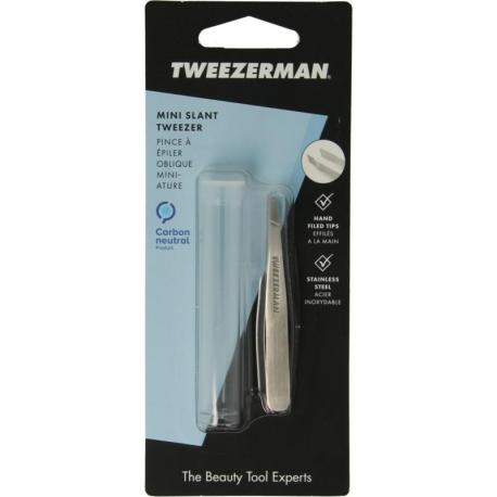 Mini slant tweezer klassiek stainless steel