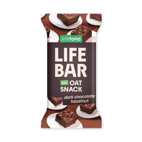 Lifebar oatsnack pure chocolade hazelnoot bio