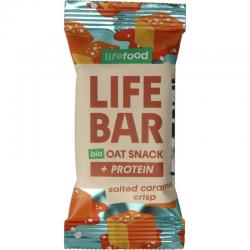 Lifebar oatsnack proteine salted caramel crisp bio