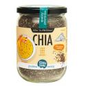 Raw chia zaad in glas bio