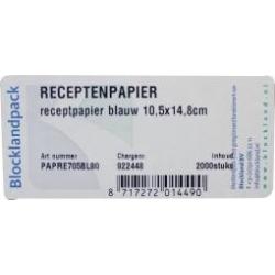 Receptpapier blauw 105 x 148mm