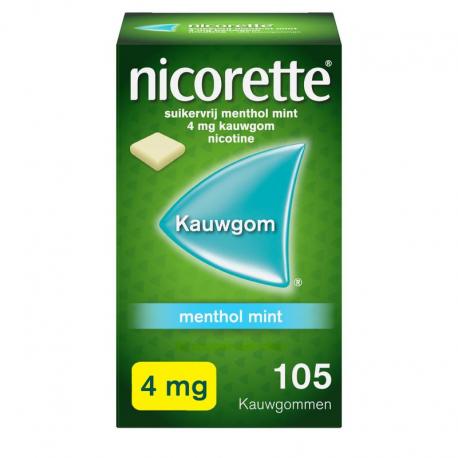 Nicorette kauwgom 4mg menthol mint