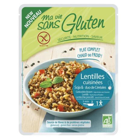 Gekookte linzen soja & granenduo glutenvrij bio