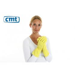 Huishoudhandschoen rubber geel S