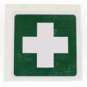 Sticker groen wit kruis